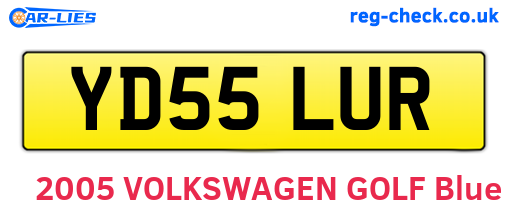 YD55LUR are the vehicle registration plates.