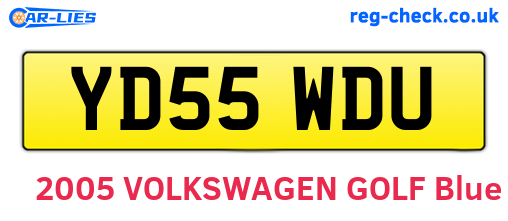 YD55WDU are the vehicle registration plates.