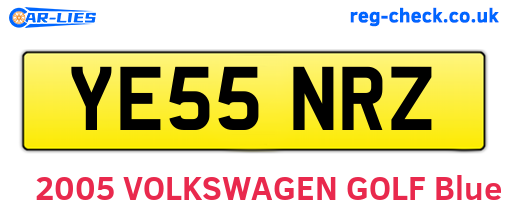 YE55NRZ are the vehicle registration plates.