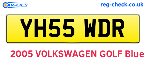 YH55WDR are the vehicle registration plates.