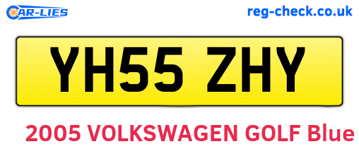 YH55ZHY are the vehicle registration plates.