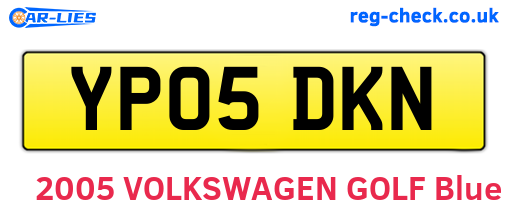 YP05DKN are the vehicle registration plates.