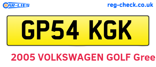 GP54KGK are the vehicle registration plates.