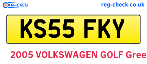 KS55FKY are the vehicle registration plates.