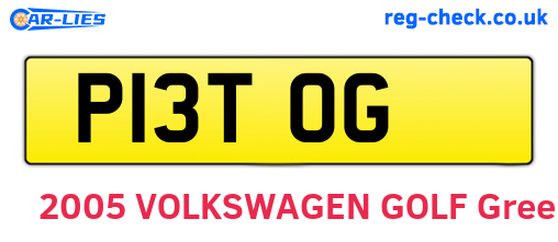 P13TOG are the vehicle registration plates.