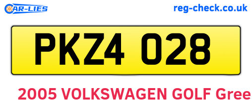 PKZ4028 are the vehicle registration plates.
