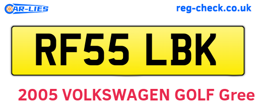 RF55LBK are the vehicle registration plates.