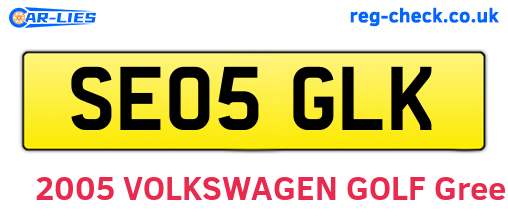 SE05GLK are the vehicle registration plates.