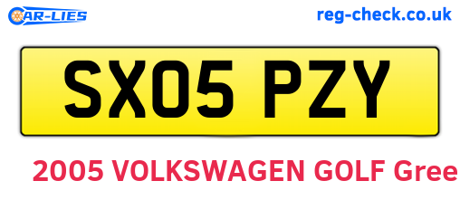 SX05PZY are the vehicle registration plates.