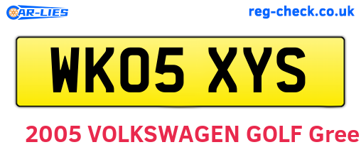 WK05XYS are the vehicle registration plates.