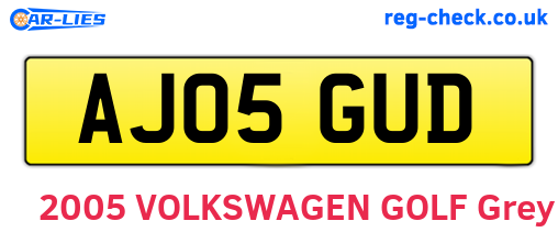 AJ05GUD are the vehicle registration plates.