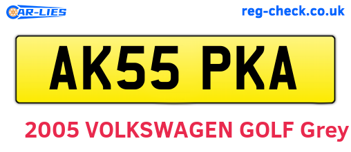 AK55PKA are the vehicle registration plates.