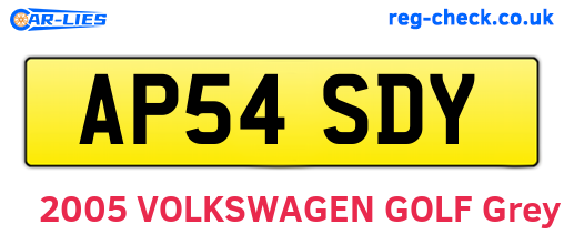 AP54SDY are the vehicle registration plates.
