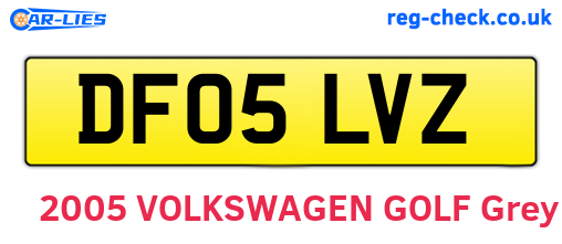 DF05LVZ are the vehicle registration plates.