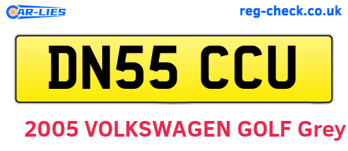 DN55CCU are the vehicle registration plates.