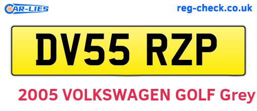 DV55RZP are the vehicle registration plates.