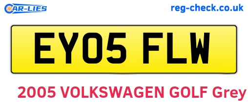EY05FLW are the vehicle registration plates.