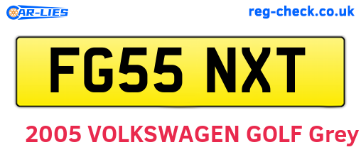 FG55NXT are the vehicle registration plates.