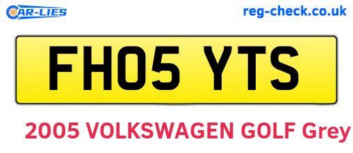 FH05YTS are the vehicle registration plates.