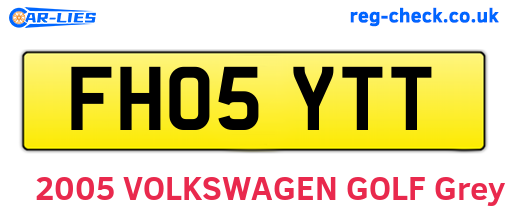 FH05YTT are the vehicle registration plates.