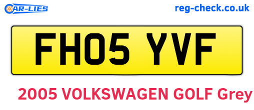 FH05YVF are the vehicle registration plates.