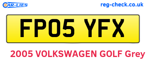 FP05YFX are the vehicle registration plates.