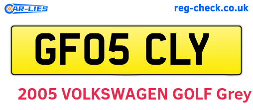 GF05CLY are the vehicle registration plates.
