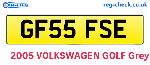 GF55FSE are the vehicle registration plates.
