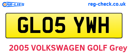 GL05YWH are the vehicle registration plates.