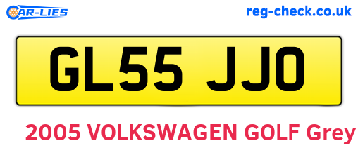 GL55JJO are the vehicle registration plates.