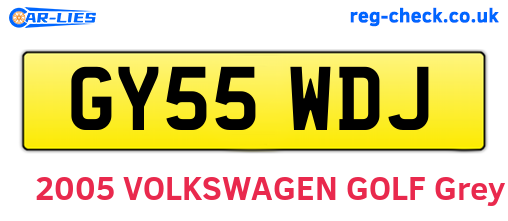 GY55WDJ are the vehicle registration plates.