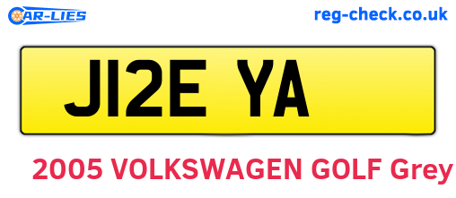 J12EYA are the vehicle registration plates.