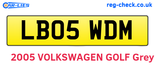 LB05WDM are the vehicle registration plates.