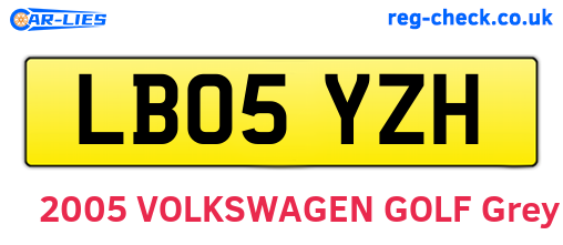 LB05YZH are the vehicle registration plates.