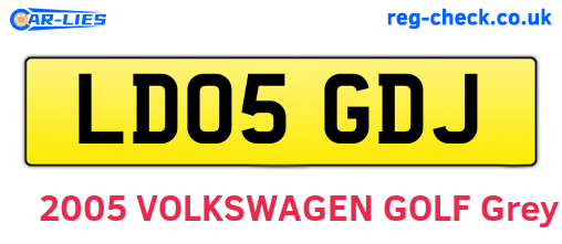 LD05GDJ are the vehicle registration plates.