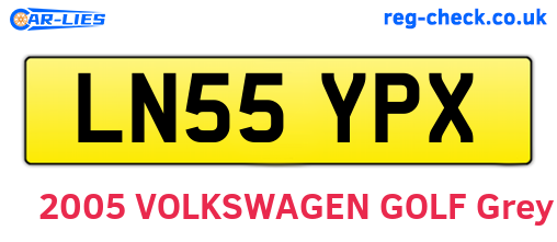 LN55YPX are the vehicle registration plates.