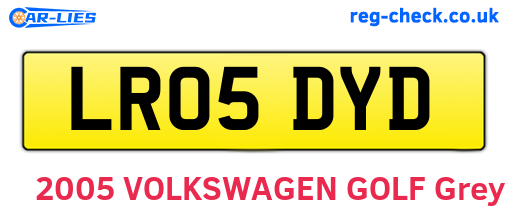 LR05DYD are the vehicle registration plates.