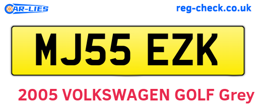 MJ55EZK are the vehicle registration plates.