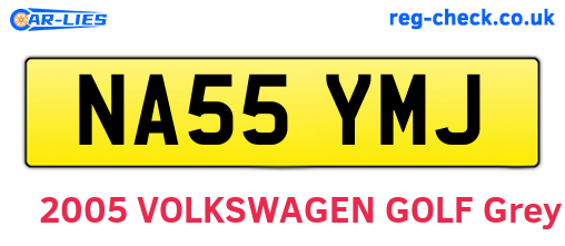 NA55YMJ are the vehicle registration plates.