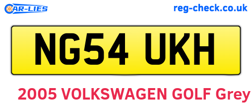 NG54UKH are the vehicle registration plates.