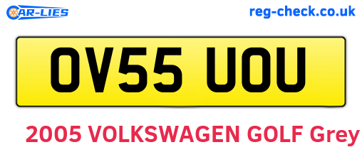 OV55UOU are the vehicle registration plates.