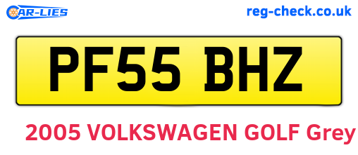 PF55BHZ are the vehicle registration plates.