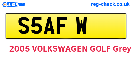S5AFW are the vehicle registration plates.