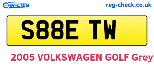 S88ETW are the vehicle registration plates.