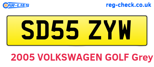 SD55ZYW are the vehicle registration plates.