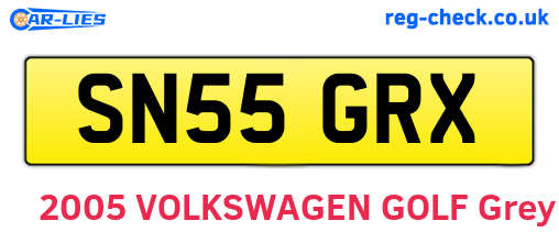 SN55GRX are the vehicle registration plates.