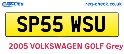 SP55WSU are the vehicle registration plates.