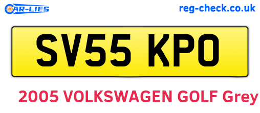 SV55KPO are the vehicle registration plates.