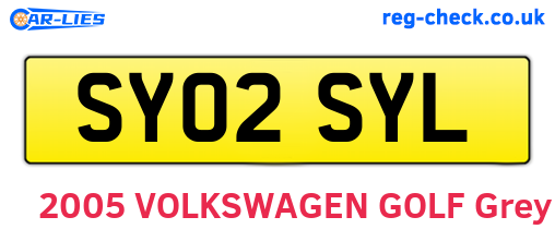 SY02SYL are the vehicle registration plates.