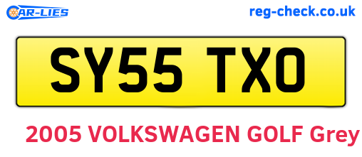 SY55TXO are the vehicle registration plates.